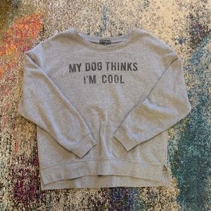 Graphic crew neck sweater